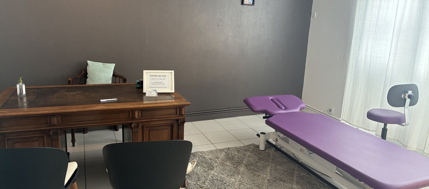 Salle de soins du cabinet d'ostéopathie d'Alice Daguet à Dinard